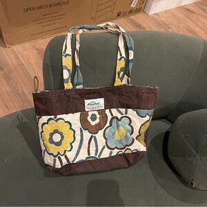 Kindred Spirit Style Floral Tote Bag-Reversible